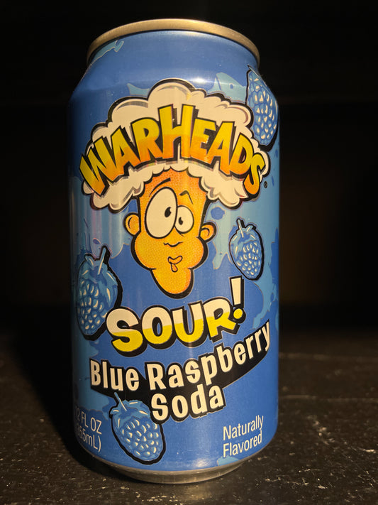Warheads blue razz soda
